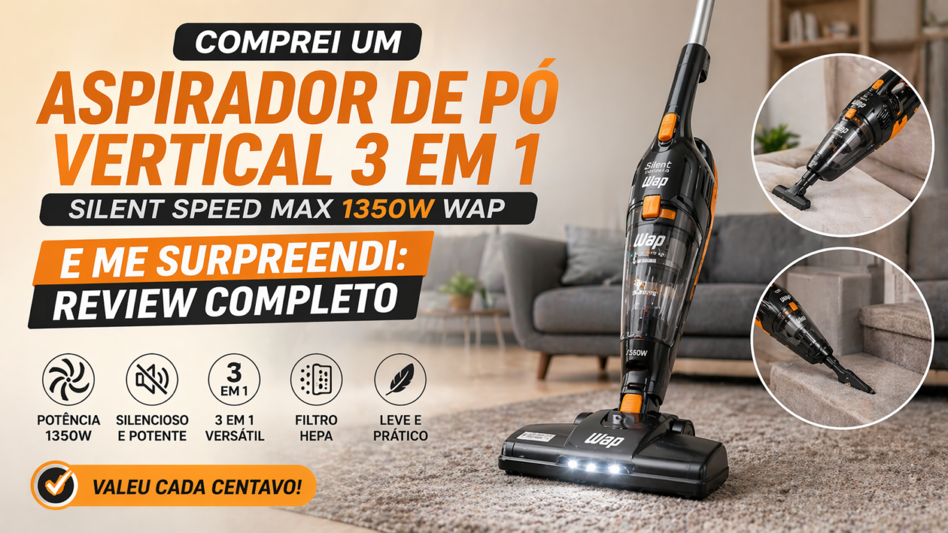 Aspirador de Pó Portatil Silent Speed Max 1350w WAP