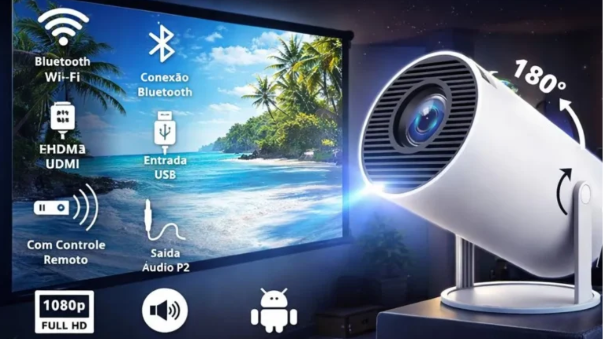 mini projetor portátil